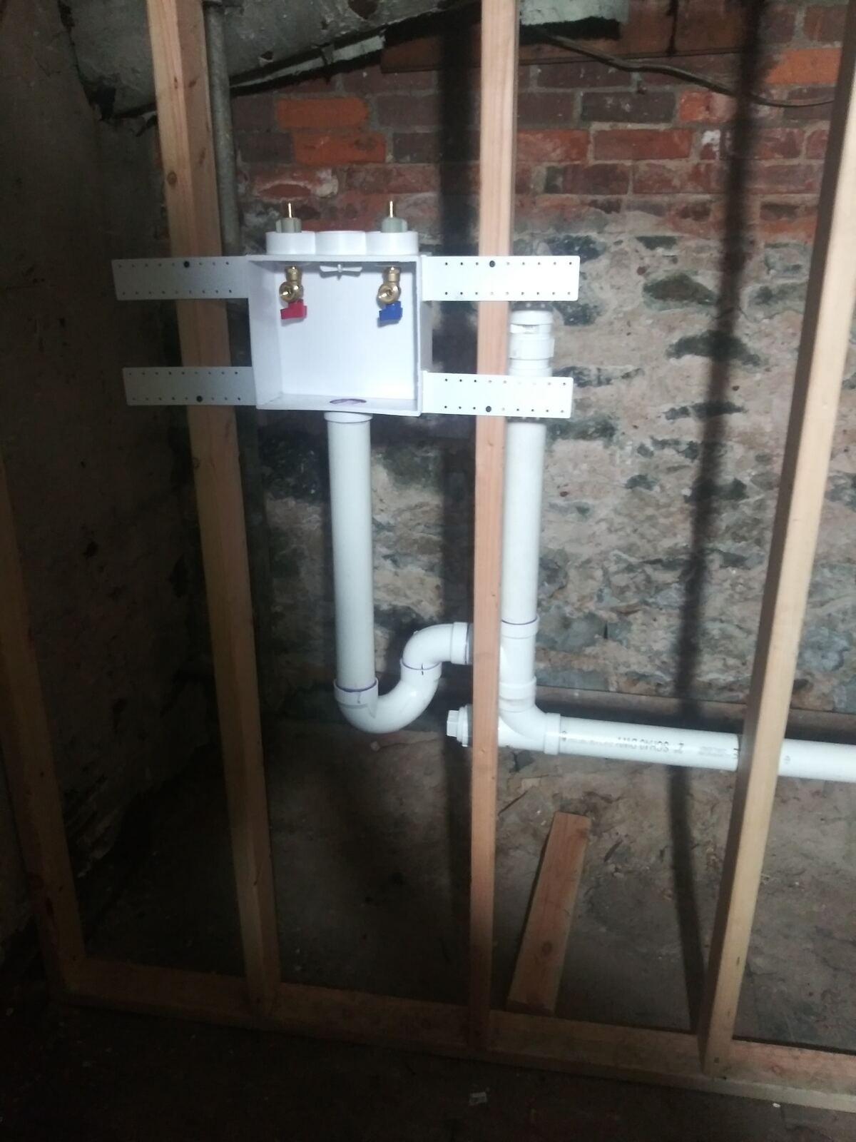 Washer Box & Drain Line